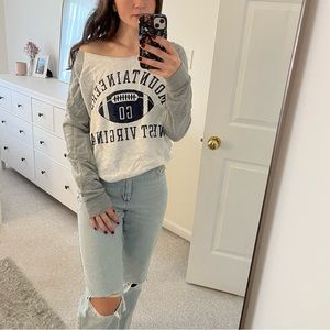 WVU off the shoulder top